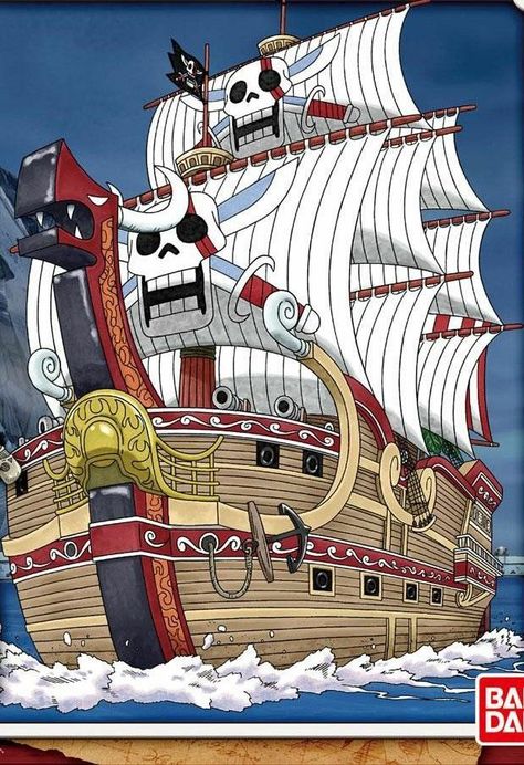 Pirate Ship One Piece, One Piece Boat Pirate Ships Oc, One Piece Boat Pirate Ships, One Piece Ship Boat, One Piece Pirate Ship, Detroit Lions Wallpaper, Ship Sketch, Red Force, One Piece Logo