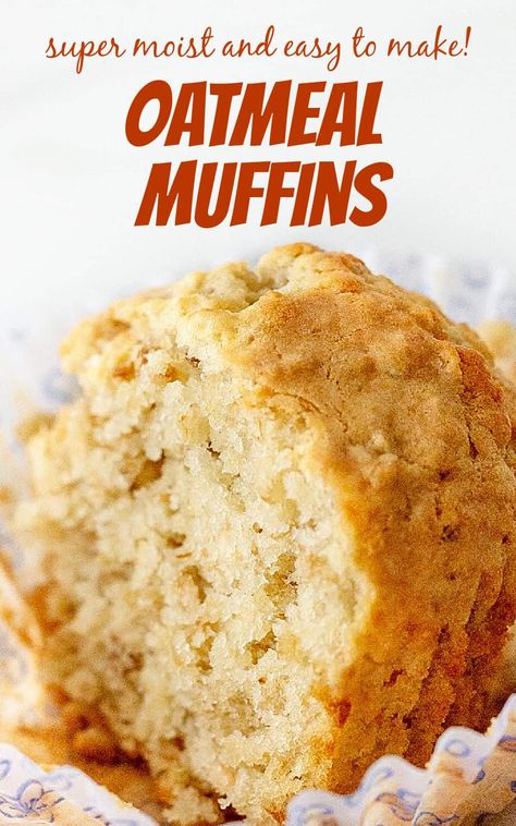 Perfect Oatmeal, Oatmeal Muffin, Oatmeal Muffin Recipes, Muffins Recipes, Kitchen Notes, Easy Oatmeal, Oat Muffins, Baking Inspiration, Homemade Muffins