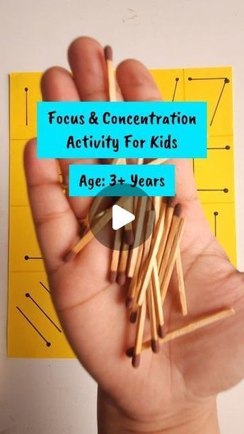 Shruti Jain ➡️ Mom Blogger on Instagram: "Your Kid Do Not Sit For Activities ?  Then this is for you!!  Discover the benefits of enhancing focus and concentration through a creative matchstick activity on paper.  Engage in pattern creation, maze designing, or building structures with matchsticks to not only sharpen the attention but also improve fine motor skills.  Explore the positive impact of these activities on mental focus and concentration, making them an enjoyable and effective way to boost cognitive abilities.  Materials:  1. Paper 📄 2. Sketchpen 🖊️ 3. Matchsticks 🪟  Discover engaging activities for kids with @diszshruti   #KidsActivities #FocusBuilding #QuickActivities #FunLearning #kidsactivitiesideas #activitiesfortoddlers #kidsactivityideas #nocostactivities #diyactivities # Crafts With Matchsticks, Engaging Activities For Preschoolers, Pre Primary Activities Kindergarten, Focus Games For Kids, Cognitive Activities Preschool, Cognitive Activities For School Age, Attention And Concentration Activities, Focus Activities For Kids, Maze Activities For Kids