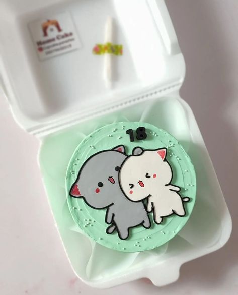 Bubu Dudu Cake Design, Cute Bento Cake For Boyfriend, Bento Pasta, Styrofoam Cake, Birthday Cake For Boyfriend, Kue Macaroon, Ugly Cakes, Cake For Boyfriend, Cake Decorating Icing