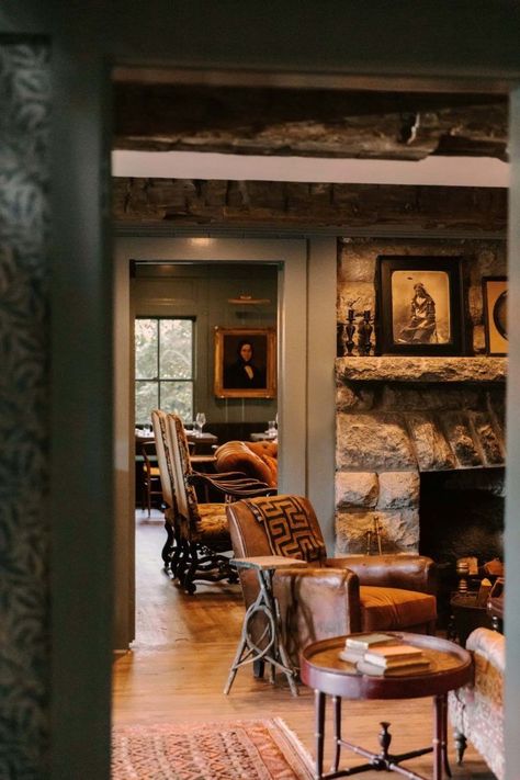 Inside Highlands, North Carolina’s Cozy New Inn – Garden & Gun Lodge Interiors, Highlands North Carolina, Mulberry Home, Mountain Cottage, Hunting Lodge, Mountain Lodge, Bunk House, English House, Mountain Cabin