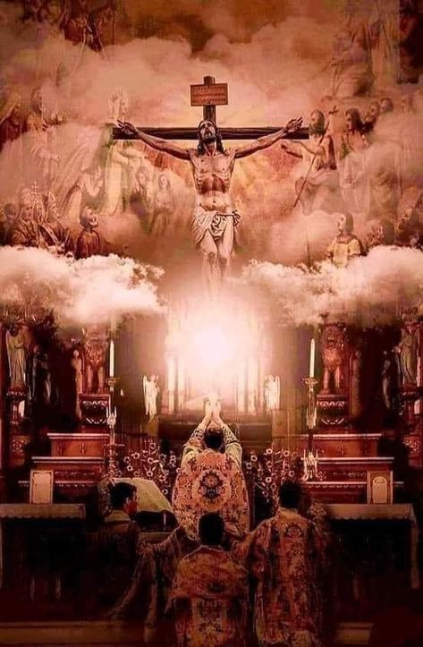 TRADITIONAL LATIN MASS CATHOLICS | During Mass you can almost hear the rustle of Angels if you are silent enough. | Facebook Catholic Wallpaper, Traditional Catholicism, Eucharistic Adoration, Catholic Beliefs, Church Aesthetic, Catholic Pictures, Catholic Decor, Latin Mass, Religious Pictures