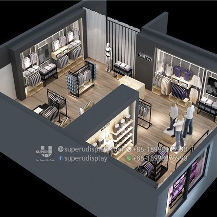 Kalito Small Shop Interior Design Small Shop Design Clothes, Small Retail Store Design Layout, Small Fashion Store Design, Small Retail Store Layout, Small Store Layout, Small Boutique Layout, Clothes Shop Plan, Small Tailoring Shop Interior Design, Fashion Store Layout