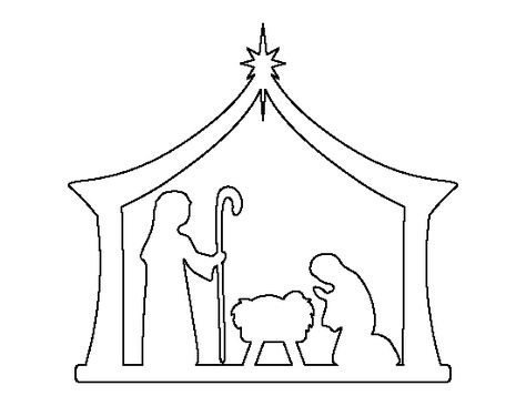 Nativity pattern. Use the printable outline for crafts, creating stencils, scrapbooking, and more. Free PDF template to download and print at http://patternuniverse.com/download/nativity-pattern/ Nativity Pattern, Printable Outline, Nativity Silhouette, Christmas Stencils, The Nativity, Nativity Crafts, Christmas Nativity Scene, Birth Of Jesus, Christmas Nativity