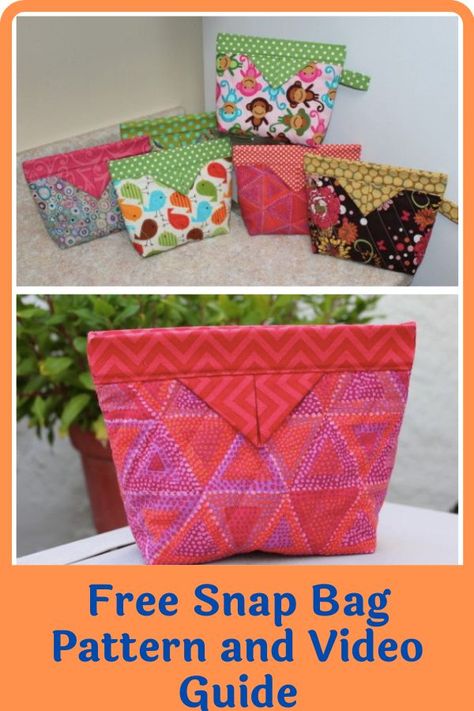 Free Snap Bag Pattern and Video Guide | Small quilted gifts, Diy bags patterns, Quilted gifts Sewing Small Gift Bags, Material Bags Sewing Projects, Sewing Gift Bags Patterns, Easy Fabric Bags To Sew, Snap Bags Tape Measure, Small Quilted Bags, Snap Bags Tutorial, Snap Bag Pattern, Sewn Bags Pattern