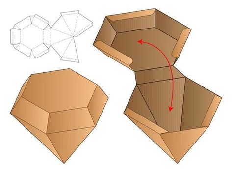 Diamond Shape Box packaging die cut template 2302648 Vector Art at Vecteezy Diamond Template, Packaging Die Cut, 3d Mockup, Fun Easy Crafts, Diamond Shaped, Diamond Shape, Box Packaging, Diamond Shapes, Easy Crafts