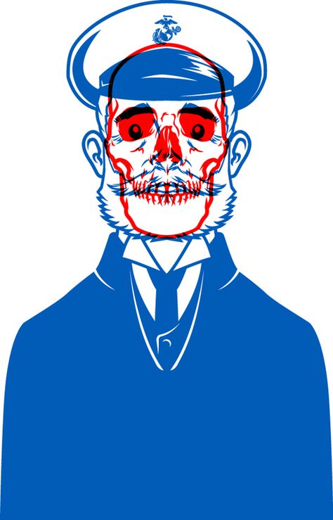 Portentous. Art Et Illustration, A Skull, 로고 디자인, Skull Art, Media Art, Illustrations Posters, Graphic Design Illustration, Red White Blue, Graphic Illustration