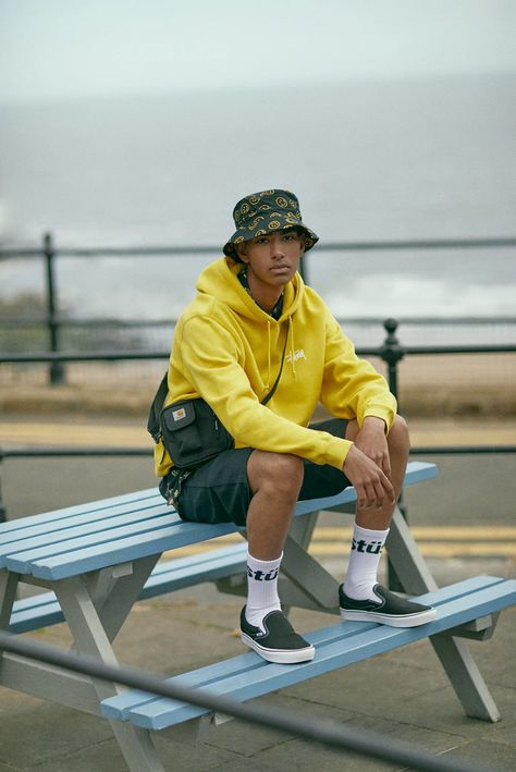 END. Features | Required Item: Bucket Hats Bucket Hat Outfit Ideas Men, Mens Bucket Hat Style, Bucket Hats Mens Outfit, Bucket Hat Style Outfits, Mens Bucket Hat Outfit, Bucket Hat Outfit Mens Summer, Hat Outfit Streetwear, Bucket Hat Aesthetic Boy, Bjd Photoshoot