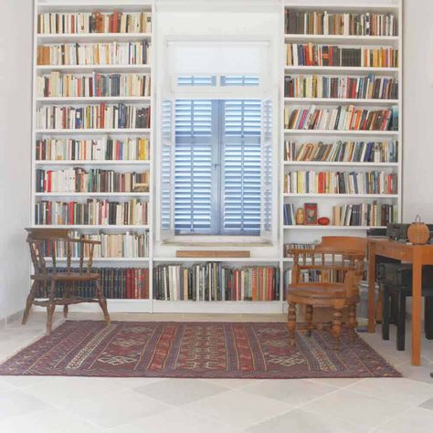 Formal Living Room Alternative, In Home Library, Home Library Design Ideas, White Bookshelves, Home Library Design, Home Libraries, Cheap Decor, Home Library, Formal Living Rooms