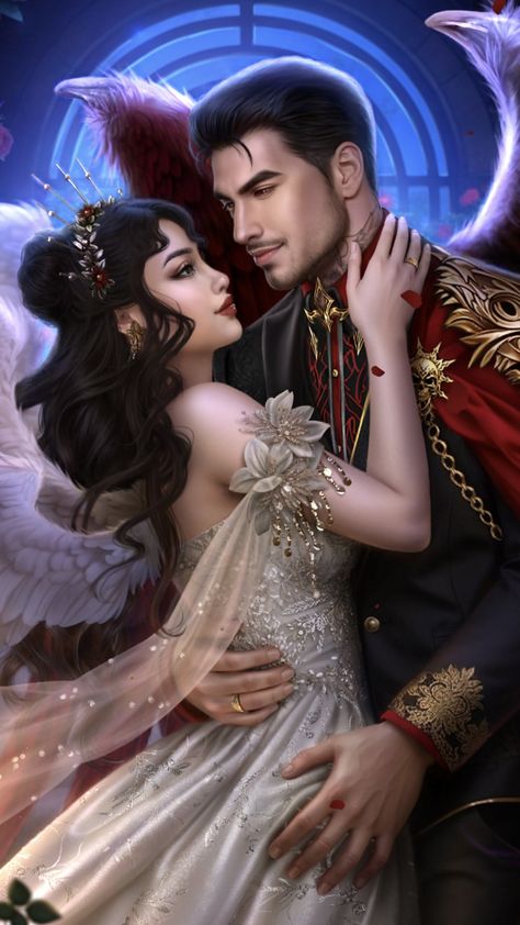 Fantasy Couples, Romance Art, Interactive Stories, Fairytale Fantasy, Fantasy Pictures, Fashion Fail, Worldwide Handsome, Fantasy Illustration, Fairytale Wedding