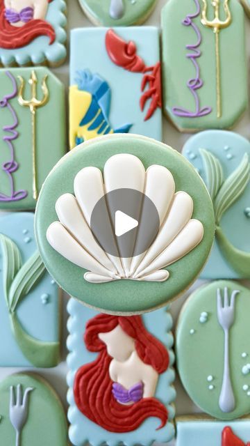 Seashells On The Beach, Seashell Cookies, Summer Baking, Baking Cookies, Mesa Az, Sugar Art, Edible Art, Royal Icing Cookies, Decorated Cookies