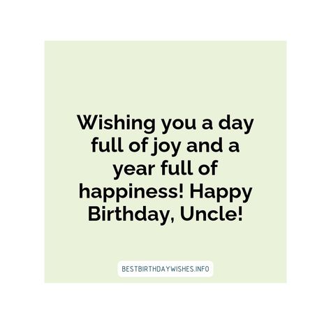 Birthdays are special occasions to celebrate and show your loved ones how much you care. If you have an uncle that you are close to, it’s important to... | # #BirthdayWishes Check more at https://www.ehindijokes.com/birthday-wishes-for-uncle/ Uncle Birthday Wishes, Birthday Massage, Birthday Wishes For Uncle, Happy Birthday Uncle, Unique Birthday Wishes, Birthday Card Messages, Uncle Birthday, Card Messages, Birthday Gift Cards