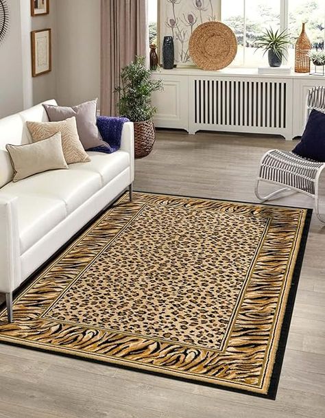 Leopard Rug, Print Rug, Safari Animal Prints, Bed In Living Room, Dining Room Office, Unique Loom, Brown Area Rugs, Outdoor Area Rug, Indoor Outdoor Area Rugs