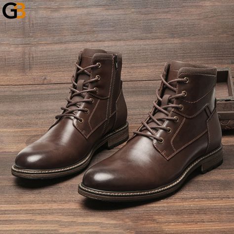 This is made for you! Men Winter Boots Fashion Comfortable Ankle Leather Boots For Men AL652 #menshoestyle #menshoes2018 #menshoesimport #menshoesaddict #menshoesph #shoesforsale #shoestore #menshoes2019 #shoestyle #menshoesstyle #menshoesshop #menshoeshop #menshoesforsale #menshoes2017 #menshoesfashions #menshoesfashion #menshoesoninstagram #menshoestore #menshoes #shoesaddict #menshoesonline Comfortable Ankle Boots, Spring Boots, Monk Strap Shoes, Mens Leather Boots, Fabric Shoes, Brogue Shoes, Fashion Comfortable, Retro Men, Boot Types