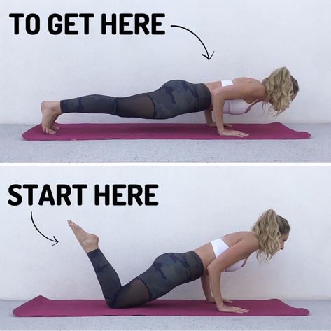 Want to build strength in your abs and upper body?! If you’re looking to achieve a full chaturanga push-up, practice on your knees first. Yoga Chaturanga, Yoga Alignment, Poses Yoga, Yoga Lessons, Yoga Moves, Easy Yoga Workouts, Build Strength, Workout Schedule, Yoga Postures