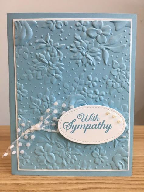 Sympathy Card Sayings, Stampin Up Sympathy Cards, Sympathy Cards Handmade, Country Floral, Hand Made Greeting Cards, Making Greeting Cards, Embossed Cards, Stamping Up Cards, Get Well Cards