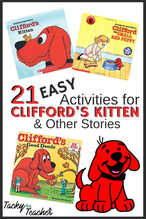 21 Easy Activities for Clifford's Kitten & Other Clifford Stories Clifford The Big Red Dog Activities Preschool, Anchor Charts For Kindergarten, Fact Fluency Activities, Clifford Books, Guided Reading Strategies, Online Math Games, Clifford The Big Red Dog, Fluency Activities, Spring Math