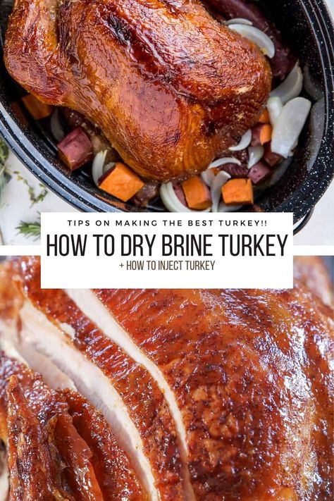 How to Dry Brine Turkey + How to Make THE BEST Thanksgiving Turkey - The Roasted Root Brine Turkey, Best Thanksgiving Turkey, Dry Brine Turkey, Dry Brine, Turkey Brine Recipes, Turkey Brine, Brine Recipe, Whole Turkey, Good Roasts