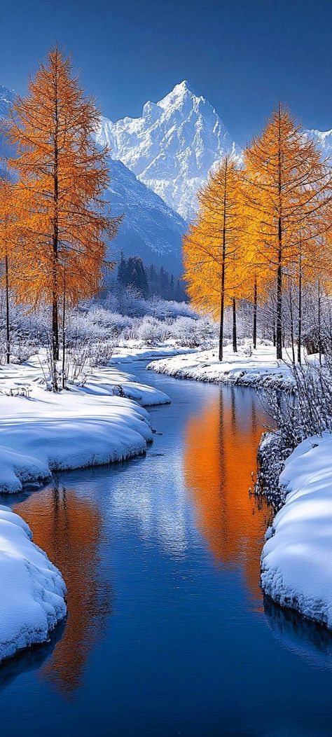 Winter Wonderland Wallpaper, Watercolor Scenery, Beautiful Scenery Photography, Nature Iphone Wallpaper, What A Beautiful World, Scenery Photography, Autumn Scenes, Autumn Scenery, Winter Scenery