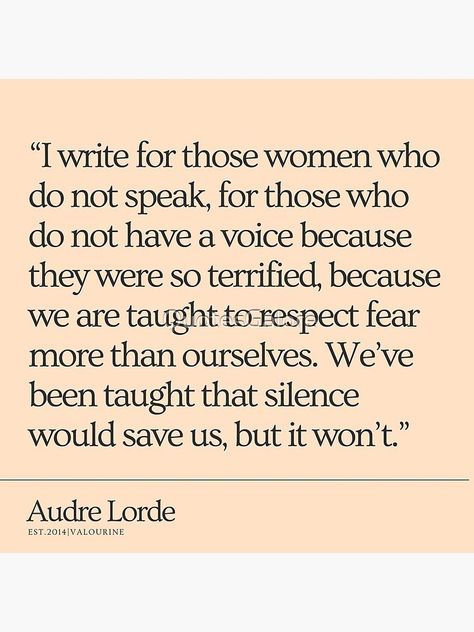 19 | Audre Lorde Quote 200821 Feminist Literary Quotes Inspiring Feminism Motivational Poem Poetry Gifts Poet by QuotesGalore Women Authors Quotes, Feminist Literature Quotes, Audre Lorde Poems, Audrey Lorde Quotes, Female Poets Quotes, Feminism Poems, Feminism Poetry, Feminist Poetry, Feminist Poems