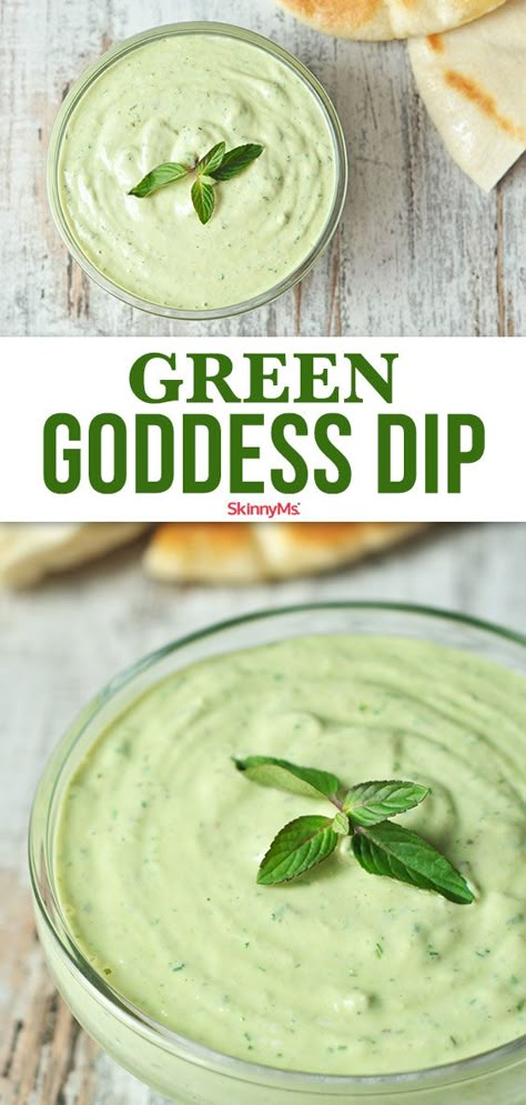 Our Green Goddess Dip recipe is inspired by the classic dressing of the same name and is wonderful with fresh veggies, pita, crackers, or toasted bread! Gorgeous Appetizers, Green Goddess Dip Recipe, Pita Crackers, Green Goddess Dip, Veggie Platter, Classic Dressing, Healthy Dips, Veggie Dip, Toasted Bread