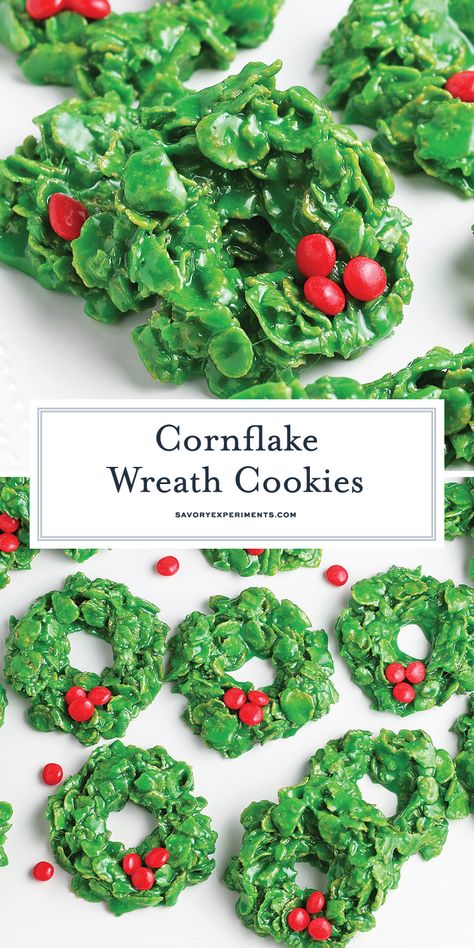 Cornflake Wreaths, Christmas Wreath Cookies, Cardamom Cookies, Bake Christmas, Traditional Christmas Cookies, Cookie Board, Peppermint Cake, Christmas Baking Cookies, Favorite Christmas Recipes