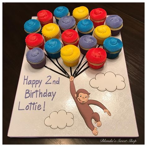 Curious George Birthday Cake, George Birthday Cake, Curious George Cupcakes, Curious George Cake, Curious George Cakes, Curious George Birthday Party, Curious George Party, Curious George Birthday, Monkey Birthday