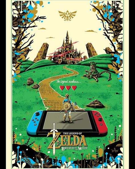 Kilian Eng, Zelda Poster, Legend Of Zelda Poster, Arte 8 Bits, Zelda Breath Of The Wild, Link Zelda, Nintendo Art, Zelda Art, Legend Of Zelda Breath