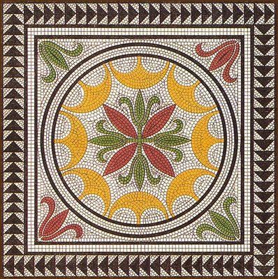 Antique Mosaic Design ~ Tilework from Pompeii . . . | Content in a Cottage Antique Mosaic, Pysanka Eggs, Owen Jones, Mosaic Design, Mosaic Flooring, Antiquarian Books, Mosaic Designs, Pompeii, Global Art