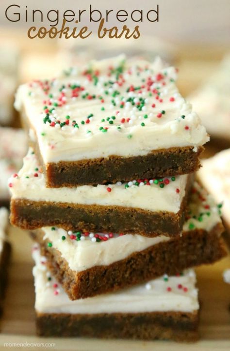 Gingerbread Cookie Bars, Bars With Cream Cheese Frosting, Bars With Cream Cheese, Chewy Gingerbread Cookies, Dessert Halloween, Oreo Dessert, Gingerbread Cookie, With Cream Cheese Frosting, Cookie Exchange