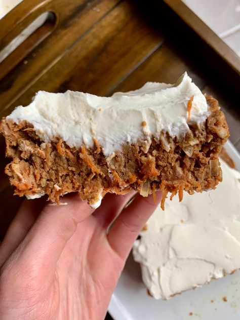 Paleo Carrot Cake, Carrot Cake Bars, Healthier Sweets, Baked Carrots, Breakfast Goodies, Fine Cooking, Cake Bars, Dairy Free Options, Pea Protein