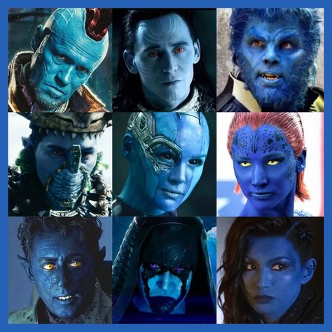 The beauty of characters with blue skin in Marvel movies!!! What blue-skinned character would you like to see that we haven't seen yet? | Instagram What If Marvel, Blue Skin, Jack Kirby, April 16, Marvel Movies, Kirby, X Men, What If, See It