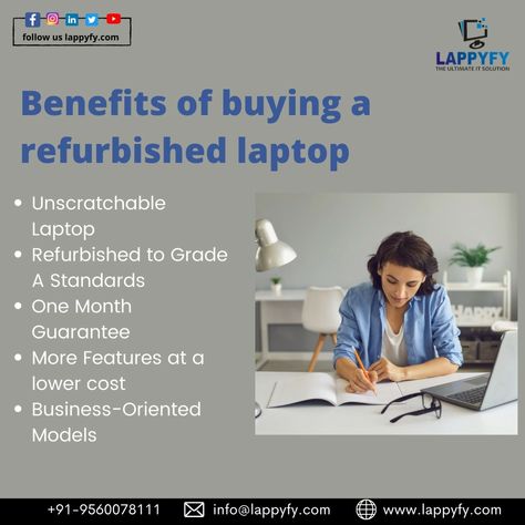 Benefits of buying a refurbished laptop - lappyfy_gyancomputers Click to know more - https://lappyfy.com/about-us/ Connect with us on Facebook - https://www.facebook.com/gyancompter www.lappyfy.com #computer #laptop #lappy #lappyfy #rentlaptop #budgetlaptop #laptopinbudget #laptopparts #laptoppart #requirements #usedlaptop #usedlikenew #usedlaptops #oldlaptop Low Cost Business, Refurbished Laptops, Laptop Parts, Computer Laptop, Moon Art, Budgeting, Laptop, Benefits, Computer