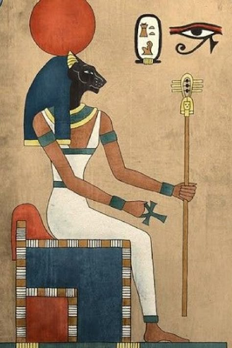 Goddess Of Protection, Ancient Egypt Projects, Bastet Goddess, Egyptian Drawings, Egyptian Goddess Art, Greek Name, Egyptian Party, Goddess Bastet, Egypt Project