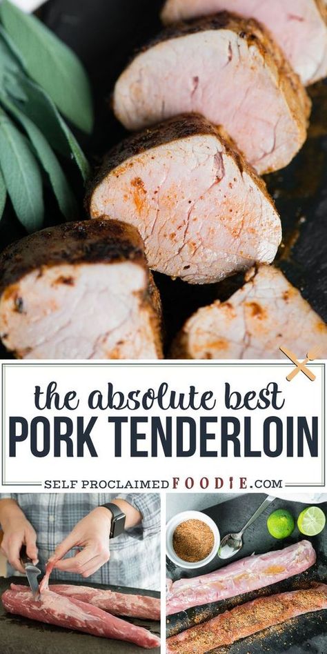 Incredibly tender Pork Tenderloin is delicious when covered in lime juice, the best dry rub, seared to perfection, and baked in the oven! This is one of my favorite dinner recipes because it's super tasty and easy to make. Oven Baked Pork Tenderloin, Tender Pork Tenderloin, Pork Loin Recipes Oven, Favorite Dinner Recipes, Shredded Pork Recipes, Pork Tenderloin Oven, Baked Pork Tenderloin, Recipe Inspirations, Weekend Food