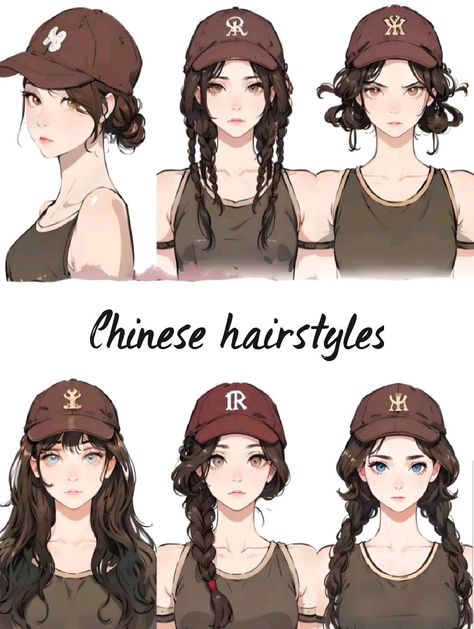 Chinese Hairstyle Modern Long Hair, Updos For Long Layered Hair, Chinese Braids Hairstyles, Chinese Haircut Woman, Cute Chinese Hairstyle, Trending Knotless Braids, Chinese Girl Hairstyles, Asian Curly Hairstyles, Hairstyles Drawing Girl