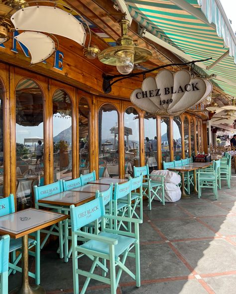 Amalfi coast positano restaurant beach front travel euro summer chez black italy italian aesthetic travel inspo recommendstion Italian Beach Restaurant, Beach Front Restaurant, Amalfi Coast Restaurant, Amalfi Coast Restaurants, Positano Restaurant, Restaurant Beach, Amalfi Coast Positano, Italian Bistro, Italian Beaches