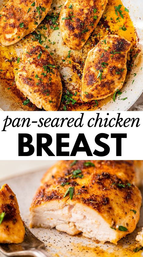 Skillet Cooked Chicken, How To Sear Chicken, Pan Seared Baked Chicken, Stove Grilled Chicken, Chicken In Frying Pan, How To Cook Chicken In A Pan, Simple Pan Fried Chicken, Best Grilled Chicken Seasoning, Chicken Marinade Stovetop