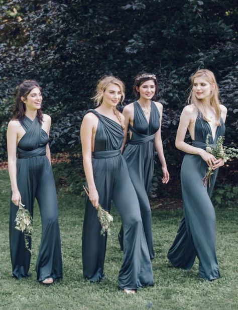 Jumpsuit Bridesmaid Dresses, Bridesmaid Pants, Jumpsuit Bridesmaid, Bridesmaids Jumpsuits, Dresses For Wedding, Rust Dress, Bridesmaid Outfit, Bridesmaid Gown, Long Dresses