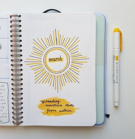 March Cover Page, Journal D'inspiration, March Bullet Journal, Bullet Journal Month, Bullet Journal Page, Bullet Journal 2020, Bullet Journal 2019, Bullet Journal Cover Page, Bullet Journal Notes