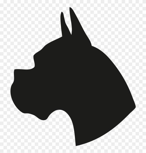 Dog Head Silhouette, Boxer Dog Tattoo, Walking Dogs, Dog Clip Art, Dog Chain, Head Silhouette, Silhouette Drawing, Cute Dog Collars, Custom Dog Collars