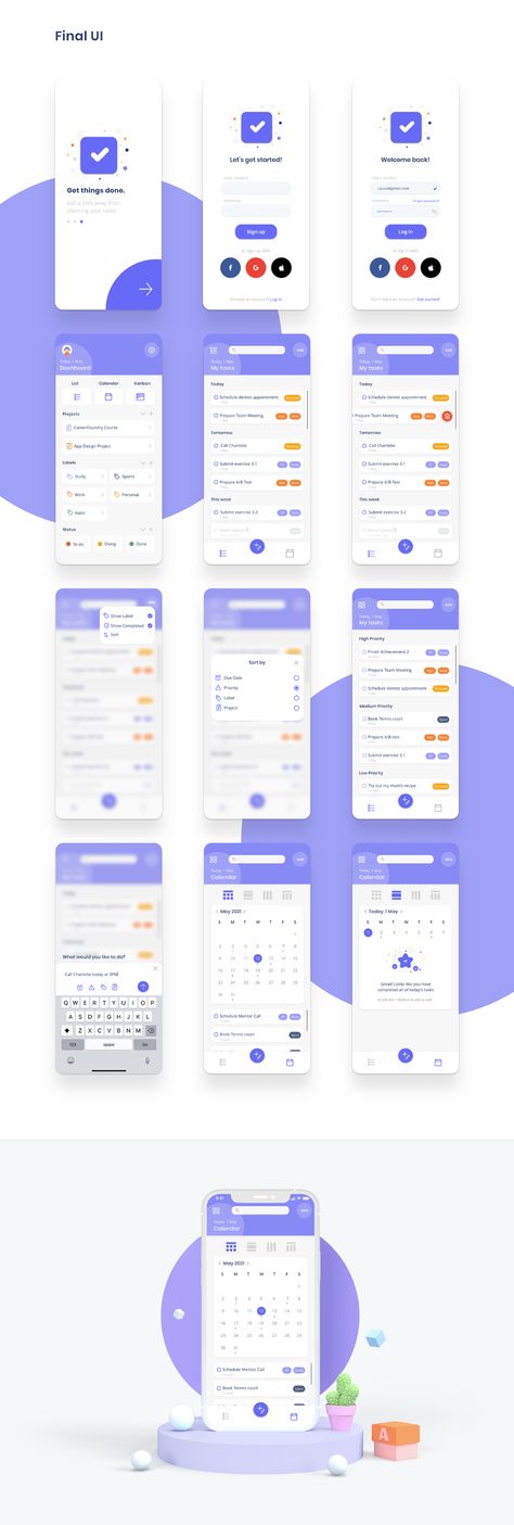 E Learning Mobile App Design, To Do List App Android, List Ui Design Mobile, Web App Ui Design, Application Ui Design, App Design Trends, To Do App, Ui Design Mobile, App Design Layout