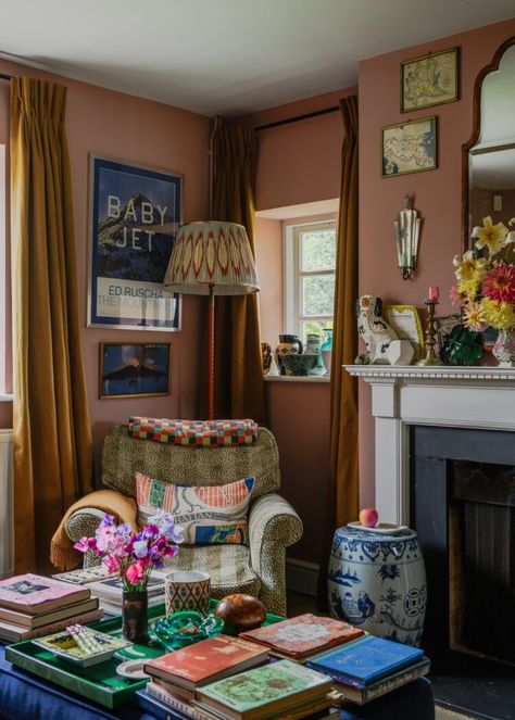 Whimsical Home Interior, Mc Kitchen, Duncan Campbell, Luke Edward Hall, Pink Rooms, Edward Hall, Cotswolds Cottage, English Houses, Interior Colors