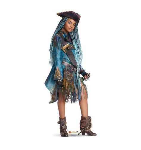 Uma is the main antagonist who appears in the sequel Descendants 2. She is the daughter of Ursula. Trivia China Anne McClain, who portrayed Uma, also providing the voice of Freddie Facilier, daughter of Dr. Facilier, in the animated short series Descendants: Wicked World., According to Rise of the Isle of the Lost: A Descendants Novel, Uma emits a shrimp odor due to getting dunked with shrimp larva by Mal, earning her the nickname "Shrimpy"., In the movie, Uma shown her loyalty by c... Descendants 2 Uma, Drizella Tremaine, Uma Descendants, Disney Descendants 2, Descendants Costumes, Pirate Dress, Descendants Party, Disney Channel Descendants, China Anne Mcclain