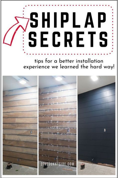 How to DIY a shiplap wall the easy way! Avoid making these common mistakes to save yourself time and get professional results! Easy DIY Shiplap Wall for cheap! Beautiful Navy Shiplap Wall. Painting Shiplap, Shiplap Wall Diy, Shiplap Accent Wall, Shiplap Wall, Diy Shiplap, Plank Walls, Up House, Updating House, Ship Lap Walls