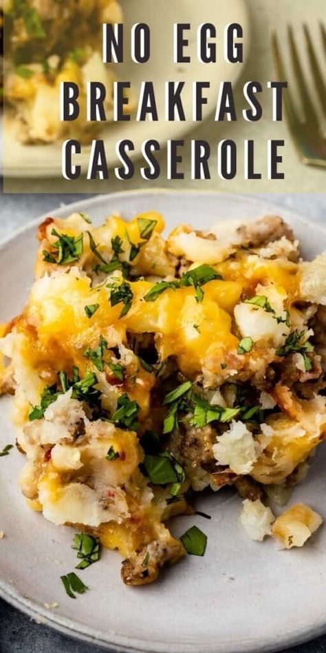 Hashbrown Breakfast Casserole Without Eggs, Eggless Breakfast Casserole Egg Free, Brunch No Eggs, Sausage Hashbrown Casserole No Eggs, Breakfast Casserole With No Eggs, No Egg Savory Breakfast, Brunch Recipes No Eggs, Hashbrown Casserole No Eggs, Eggless Breakfast Recipes