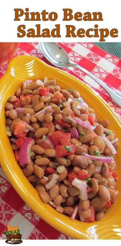 Pinto Bean Salad recipe Pinto Bean Salad, Side Dishes Fruit, Mexican Food Art, Zero Point Foods, Salad Copycat, Survival Recipes, Pinto Bean Soup, Beans Salad, Bean Salads