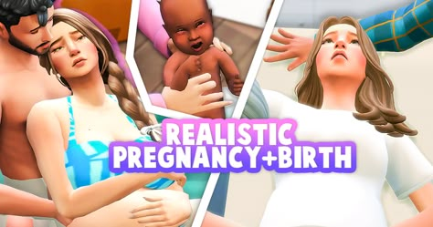 HOW TO HAVE THE MOST REALISTIC PREGNANCY & BIRTH IN THE SIMS 4! these mods will make your sims pregnancy and birth experience so much more r... Realistic Birth Sims 4, Birth Poses Sims 4, Pregnant Mods Sims 4, Sims 4 Home Birth Mod, Birth Mod Sims 4, Sims 4 Birth Mods, Sims 4 Cc Pregnancy Poses, Sims 4 Realistic Birth, Sims 4 Cc Mods Pregnancy