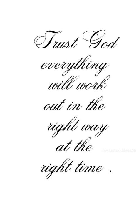 Trust God Tattoo, God Quotes Tattoos, Arm Tattoos Black, Believe Tattoos, Trust God Quotes, Heaven Tattoos, Gods Plan Quotes, Tattoos Black, Henna Inspired Tattoos