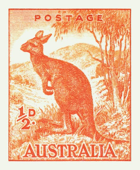 Yes We Are Open, Mcm Pottery, Vintage Australia, Australian Fauna, Australia Kangaroo, Postage Stamp Design, Australian Vintage, Australia History, Outback Australia